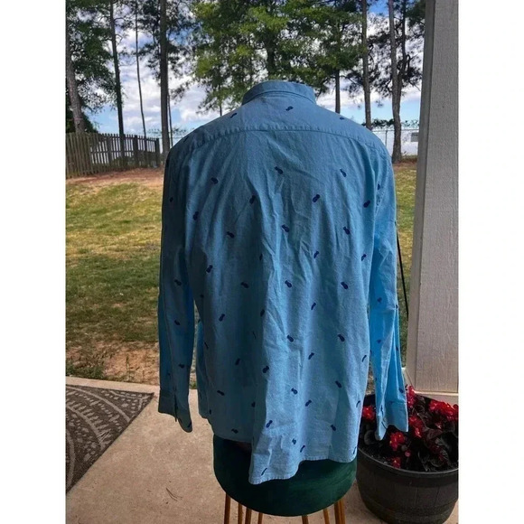 Crown & ivy men’s button up XL pineapple embroidery - Picture 5 of 6